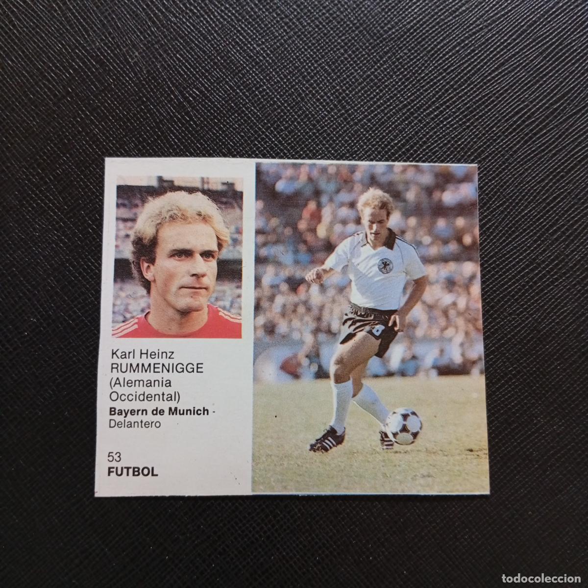 Cromos de F&uacute;tbol: 53 RUMMENIGGE ALEMANIA BRUGUERA ASES DEL DEPORTE MUNDIAL 1983 CROMO 83 - DESPEGADO -