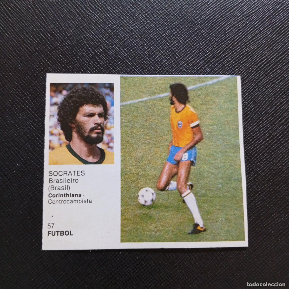 Cromos de F&uacute;tbol: 57 SOCRATES BRASIL BRUGUERA ASES DEL DEPORTE MUNDIAL 1983 CROMO 83 - DESPEGADO - B