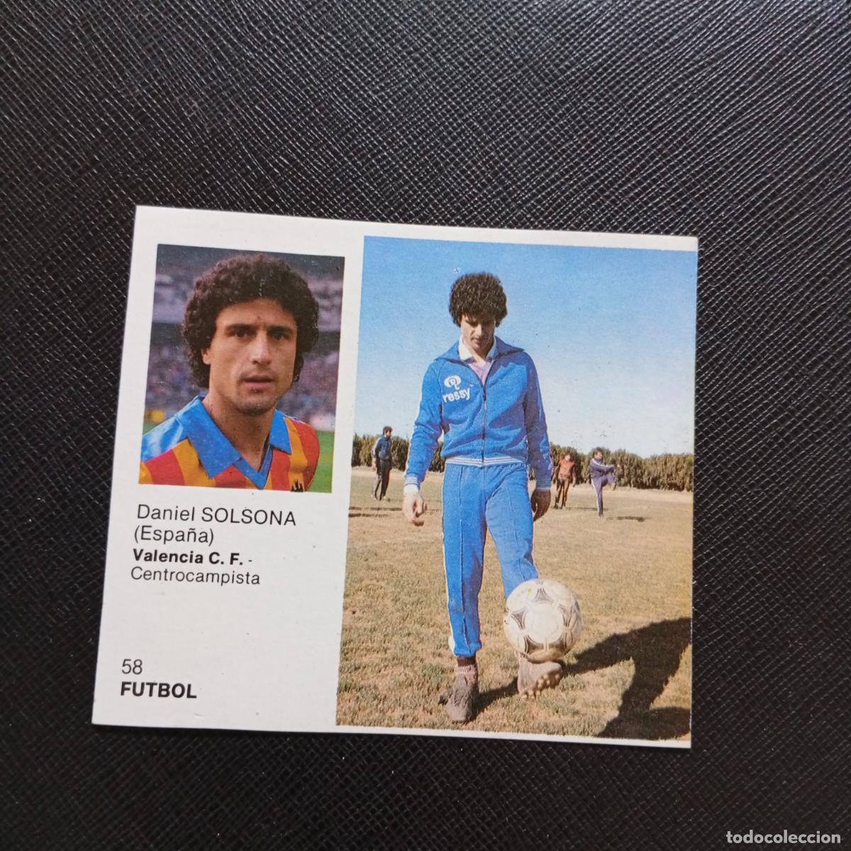 Cromos de F&uacute;tbol: 58 SOLSONA VALENCIA BRUGUERA ASES DEL DEPORTE MUNDIAL 1983 CROMO 83 - DESPEGADO -