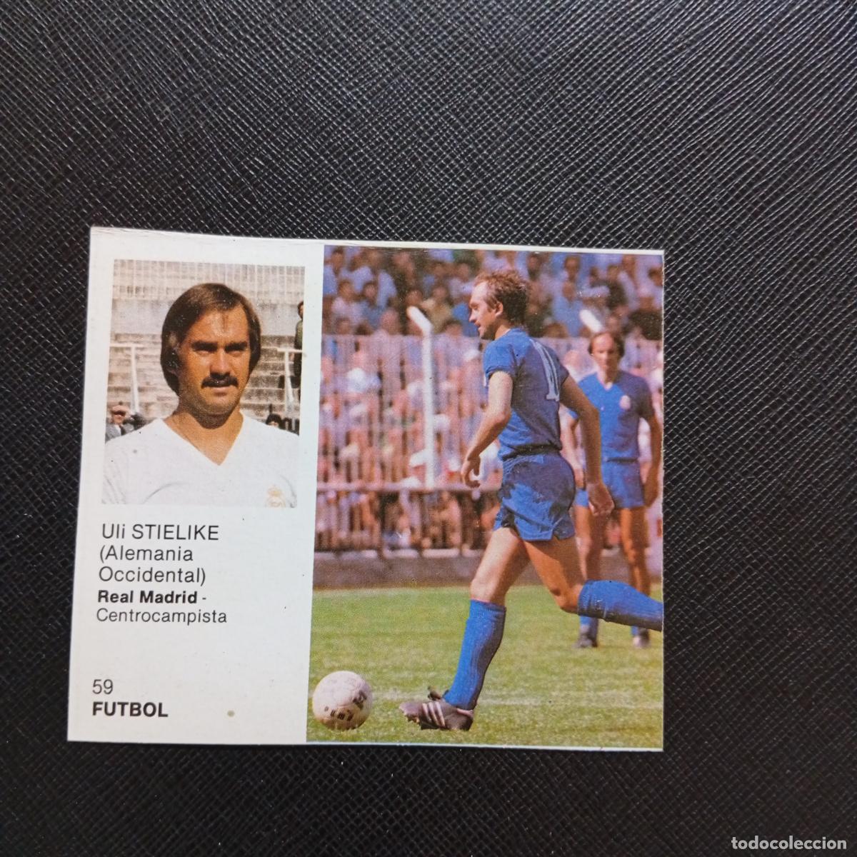 Cromos de F&uacute;tbol: 59 STIELIKE REAL MADRID BRUGUERA ASES DEL DEPORTE MUNDIAL 1983 CROMO 83 - DESPEGADO - B