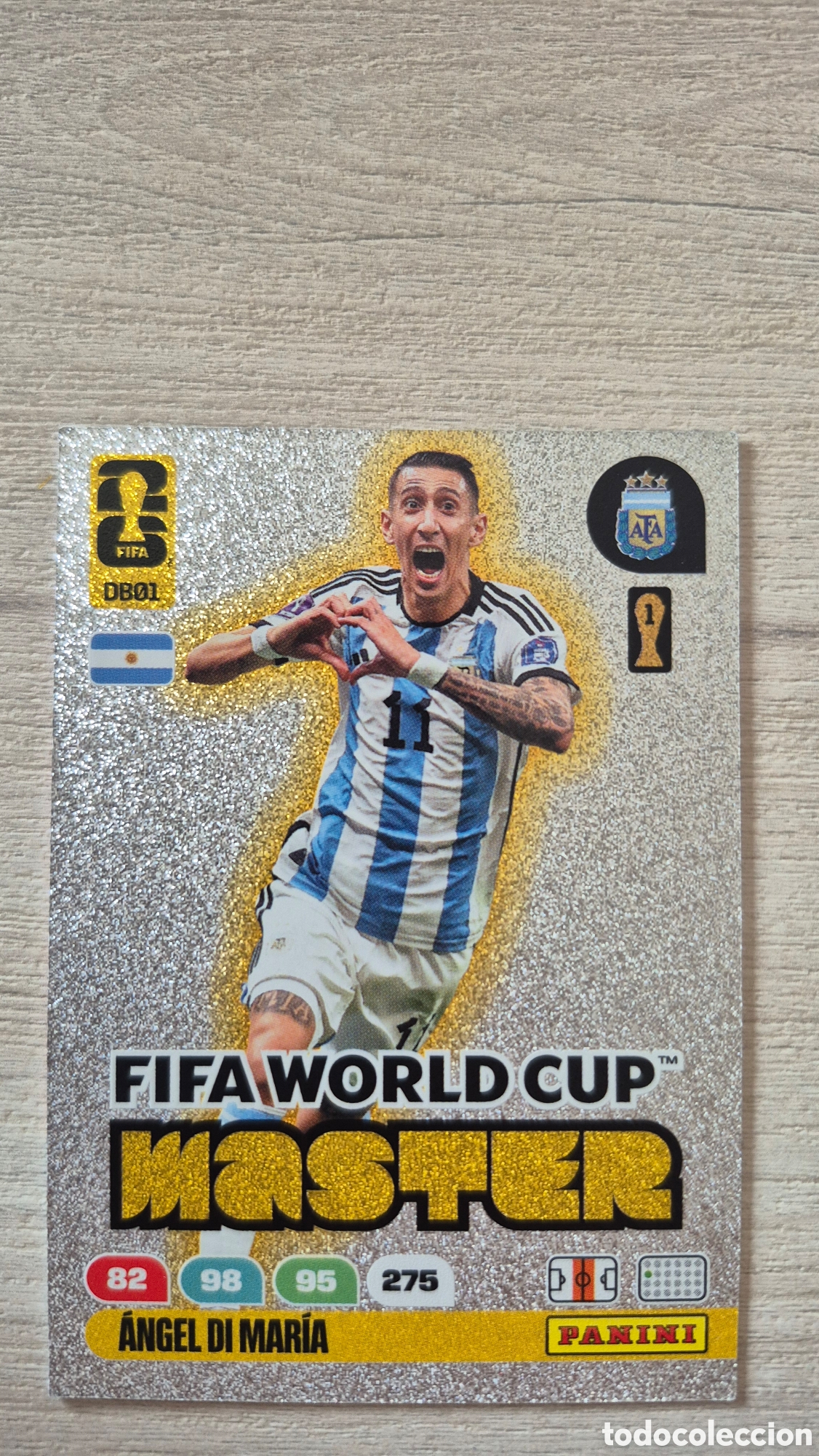 Cromos de F&uacute;tbol: DB01 FIFA World Cup Master Angel Di Maria Adrenalyn FIFA World Cup 26
