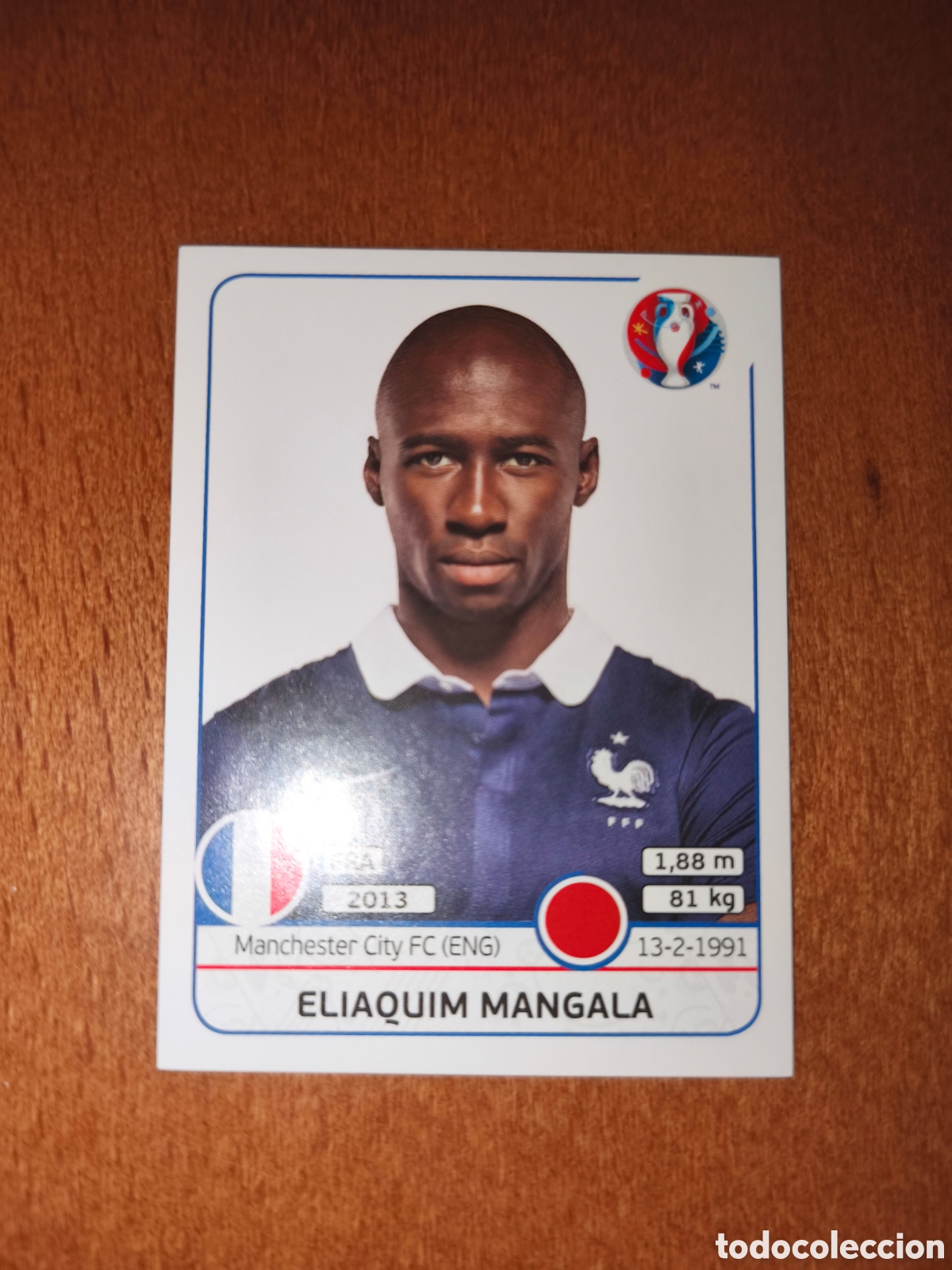 Cromos de F&uacute;tbol: Eliaquim Mangala n&deg;25 UEFA Euro 2016 Francia