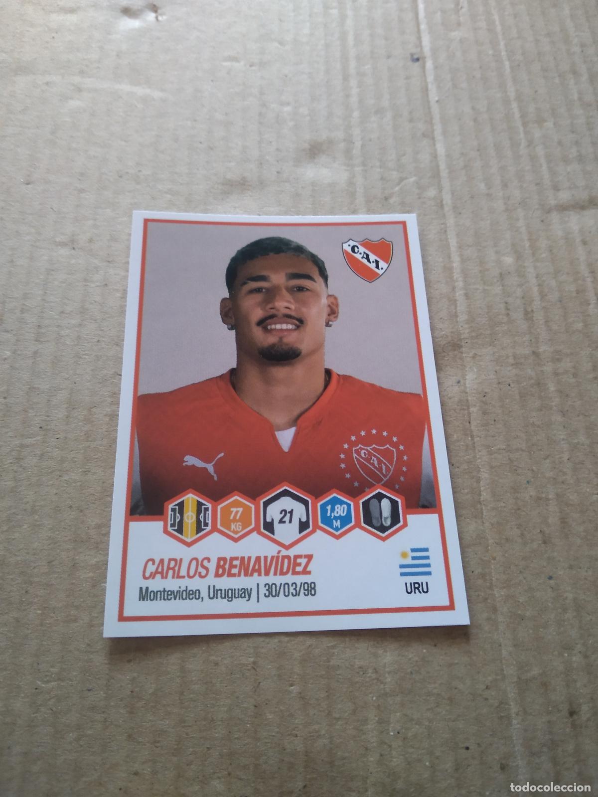 Cromos de F&uacute;tbol: 252 CARLOS BENAVIDEZ INDEPENDIENTE CROMO FUTBOL ARGENTINO PANINI LIGA ARGENTINA 2022