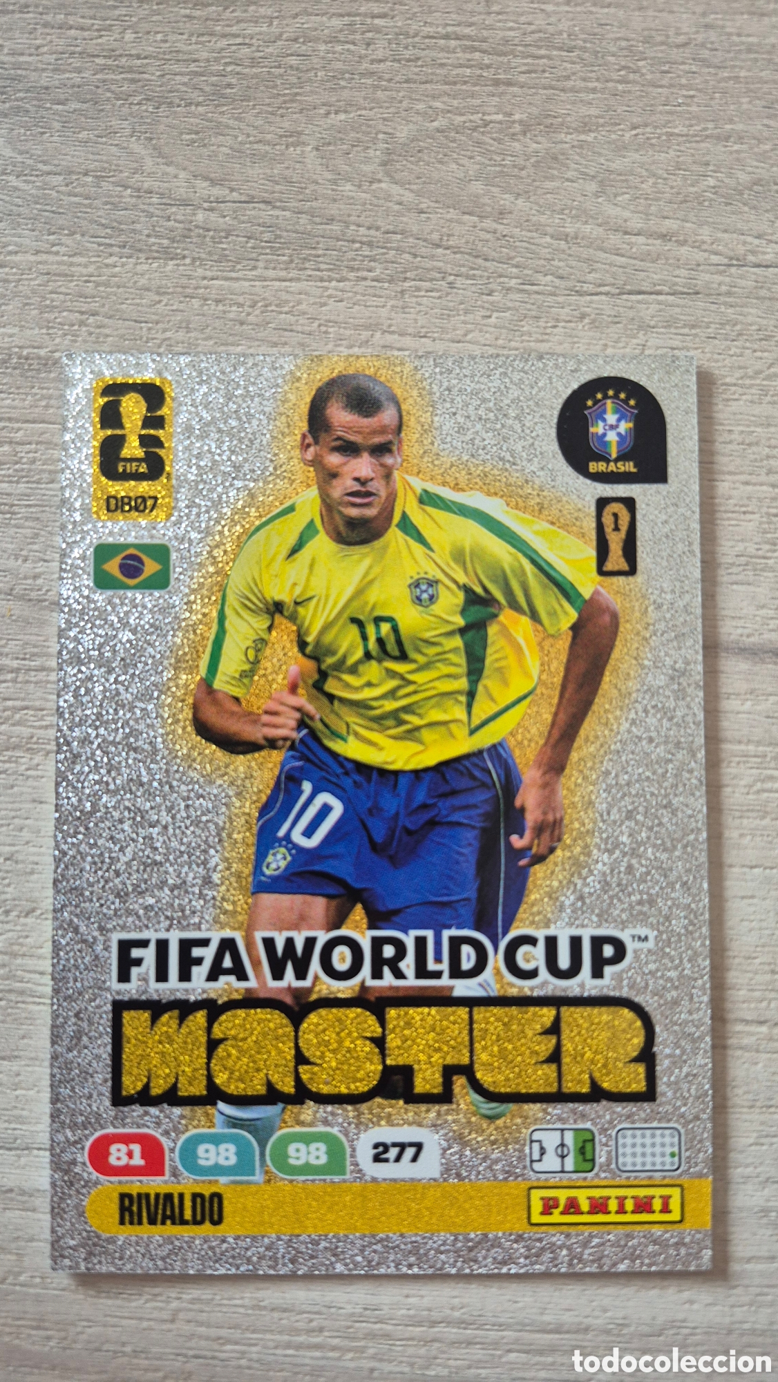 Cromos de F&uacute;tbol: DB07 FIFA World Cup Master Rivaldo Adrenalyn FIFA World Cup 26