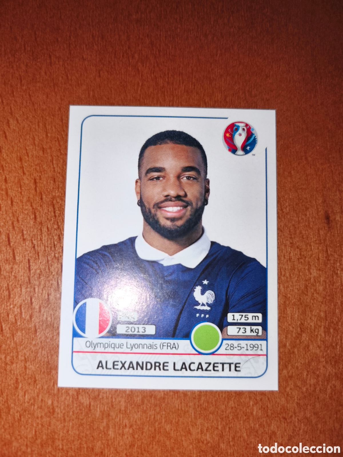 Cromos de F&uacute;tbol: Alexandre Lacazette n&deg;35 UEFA Euro 2016 Francia