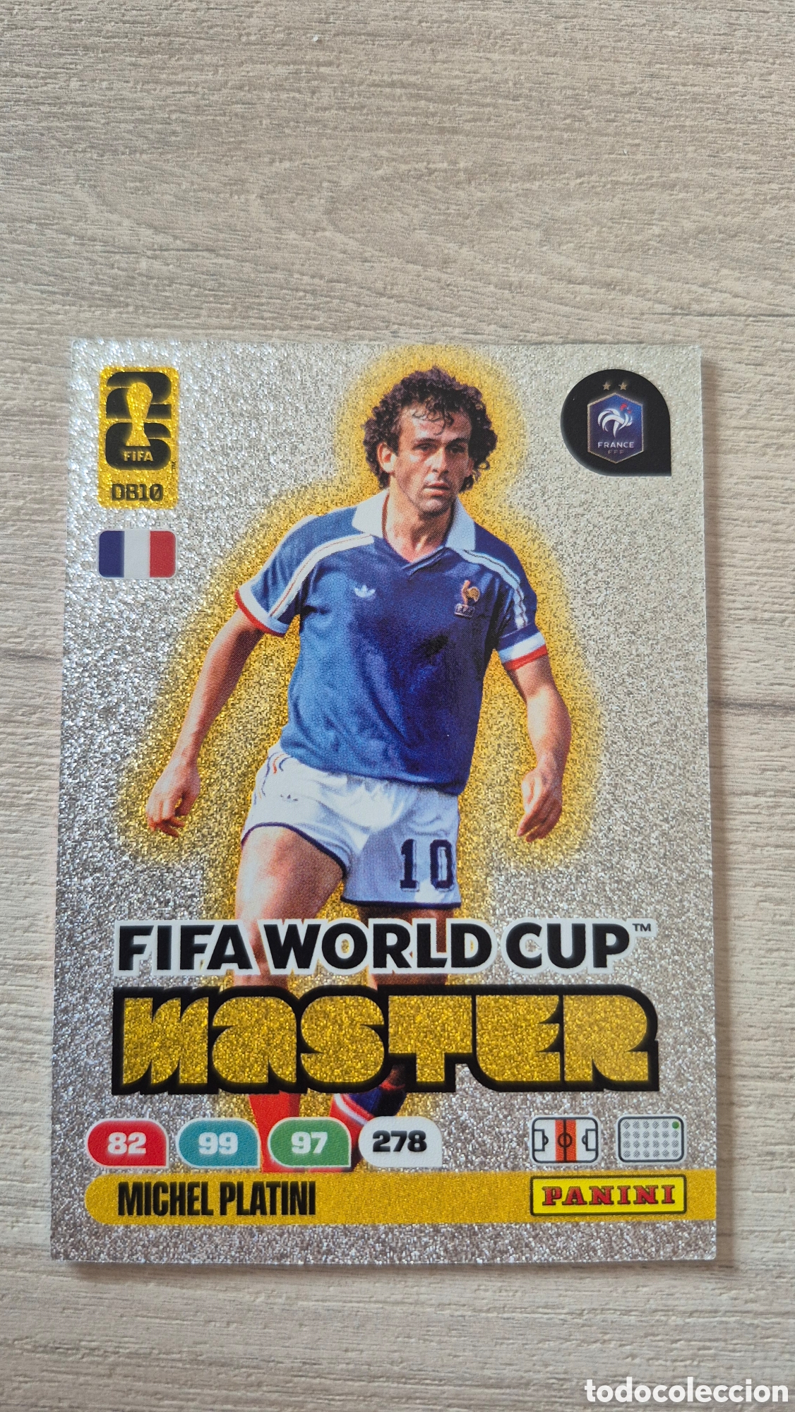Cromos de F&uacute;tbol: DB10 FIFA World Cup Master Michel Platini Adrenalyn FIFA World Cup 26