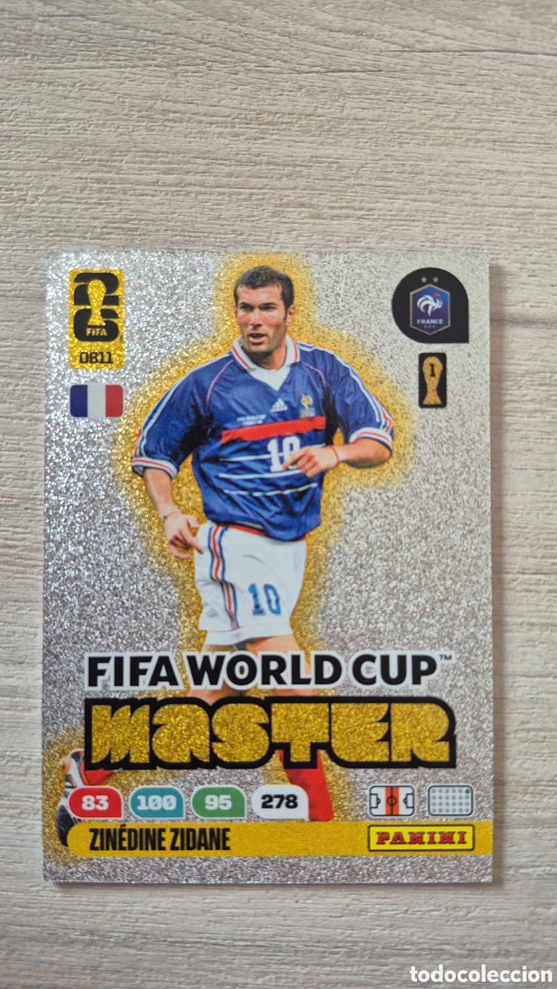 Cromos de F&uacute;tbol: DB11 FIFA World Cup Master Zinedine Zidane Adrenalyn FIFA World Cup 26