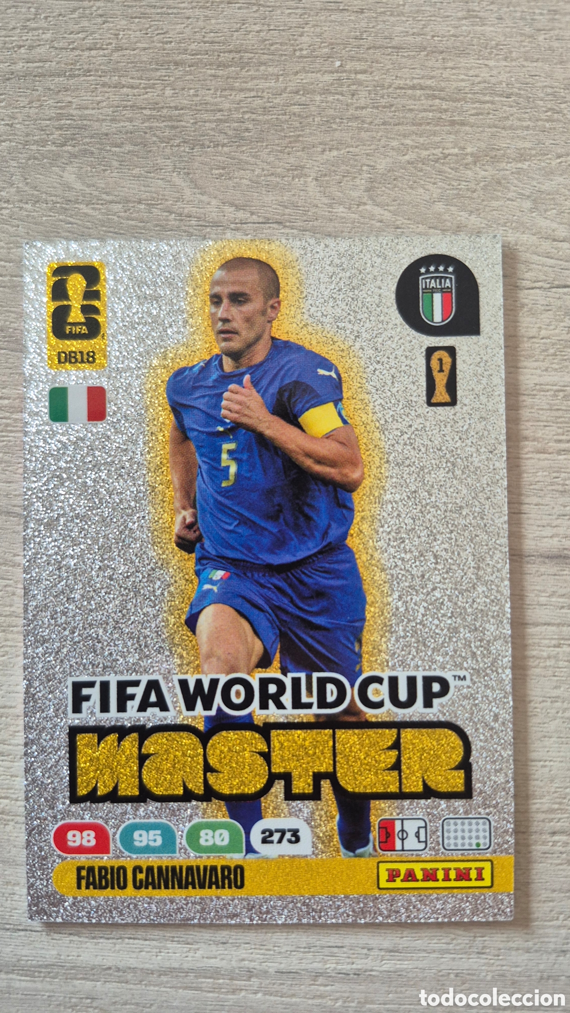 Cromos de F&uacute;tbol: DB18 FIFA World Cup Master Fabio Cannavaro Adrenalyn FIFA World Cup 26