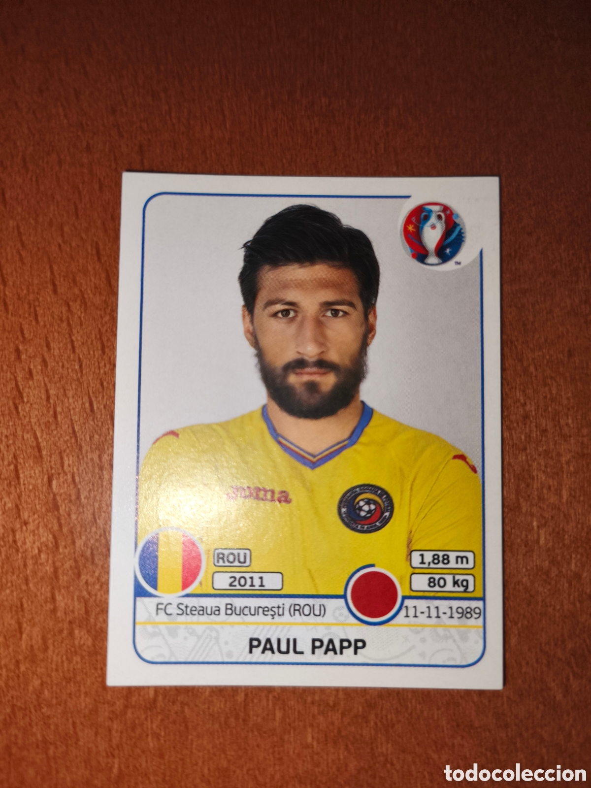 Cromos de F&uacute;tbol: Paul Papp n&deg;55 UEFA Euro 2016 Ruman&iacute;a