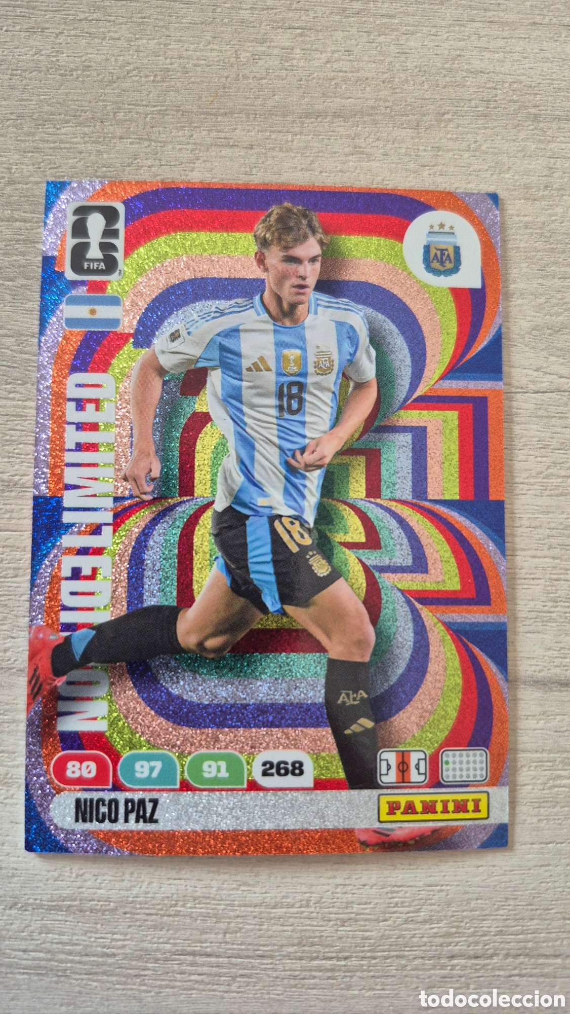 Cromos de F&uacute;tbol: Limited Edition Nico Paz Adrenalyn FIFA World Cup 26