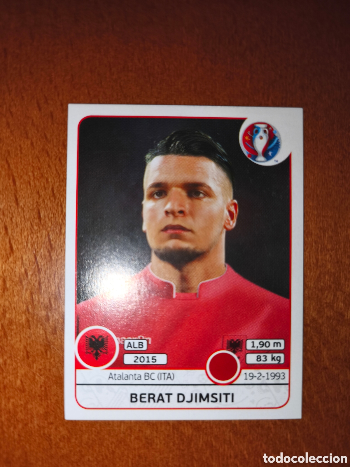 Cromos de F&uacute;tbol: Berat Djimsiti n&deg;70 UEFA Euro 2016 Albania