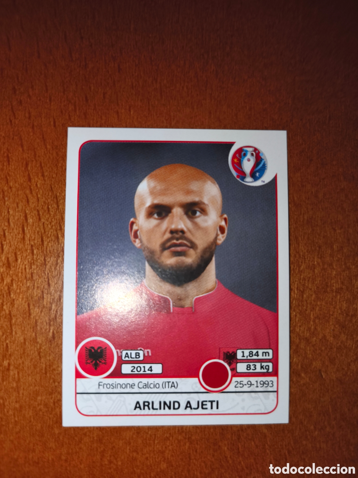 Cromos de F&uacute;tbol: Arlind Ajeti n&deg;73 UEFA Euro 2016 Albania