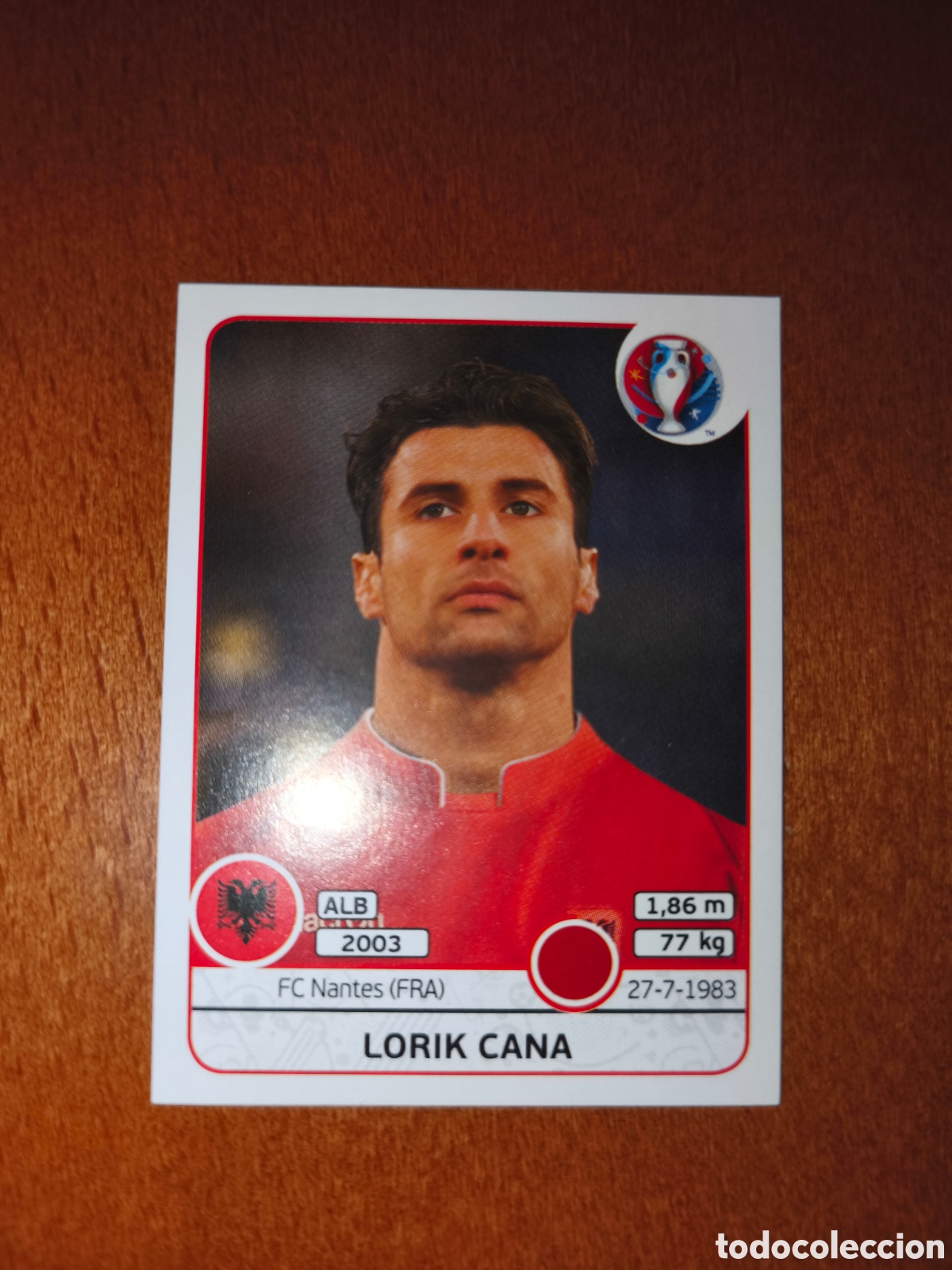 Cromos de F&uacute;tbol: Lorik Cana n&deg;76 UEFA Euro 2016 Albania