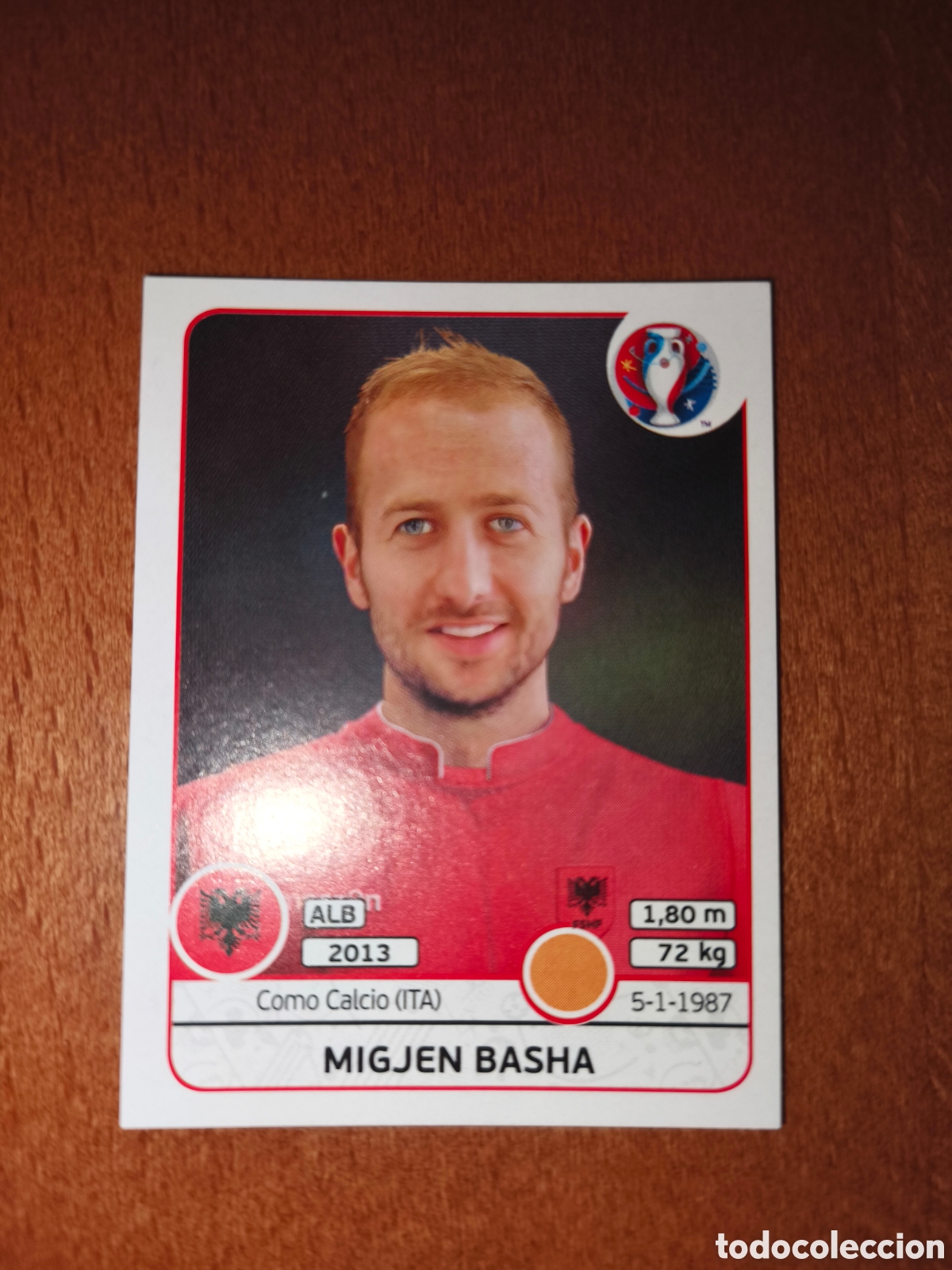 Cromos de F&uacute;tbol: Migjen Basha n&deg;78 UEFA Euro 2016 Albania