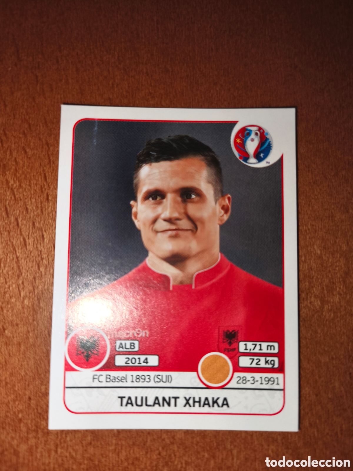 Cromos de F&uacute;tbol: Taulant Xhaka n&deg;82 UEFA Euro 2016 Albania