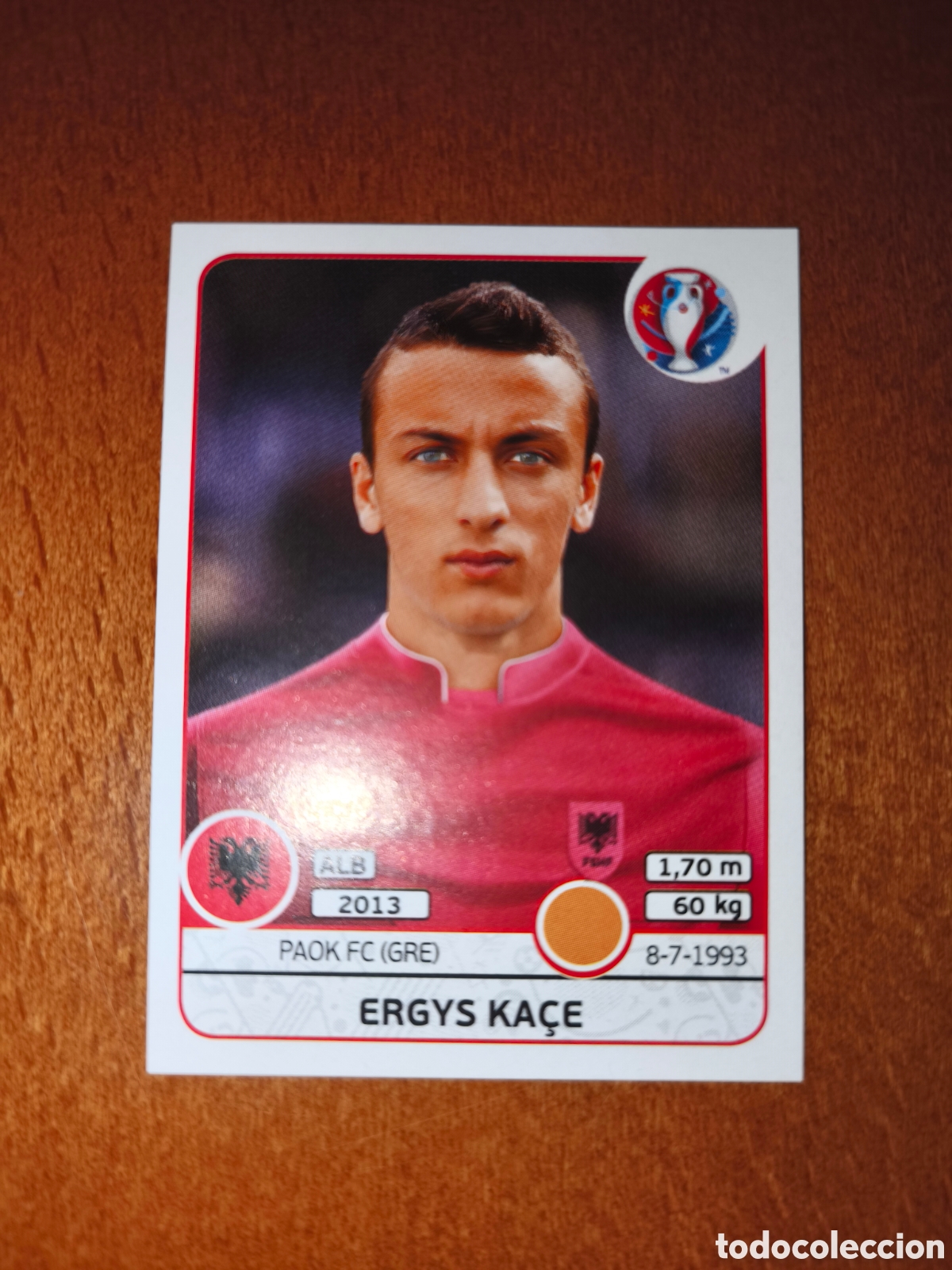 Cromos de F&uacute;tbol: Ergys Ka&ccedil;e n&deg;83 UEFA Euro 2016 Albania