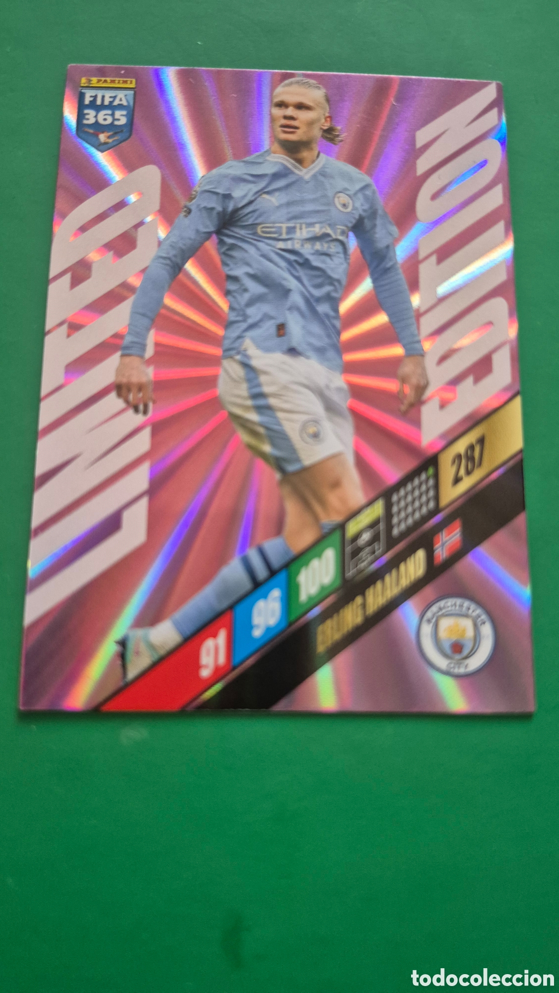 Fu&szlig;ball-Sticker: HAALAND MANCHESTER CITY ADRENALYN 2023 2024 FIFA 365 CROMO 23 24 -LIMITED EDITION