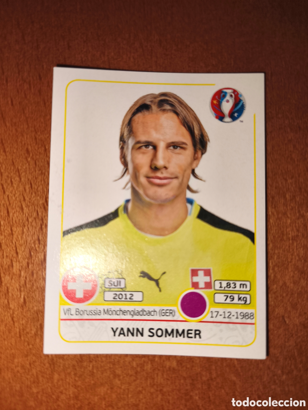 Cromos de Futebol: Yann Sommer n&deg;101 UEFA Euro 2016 Suiza