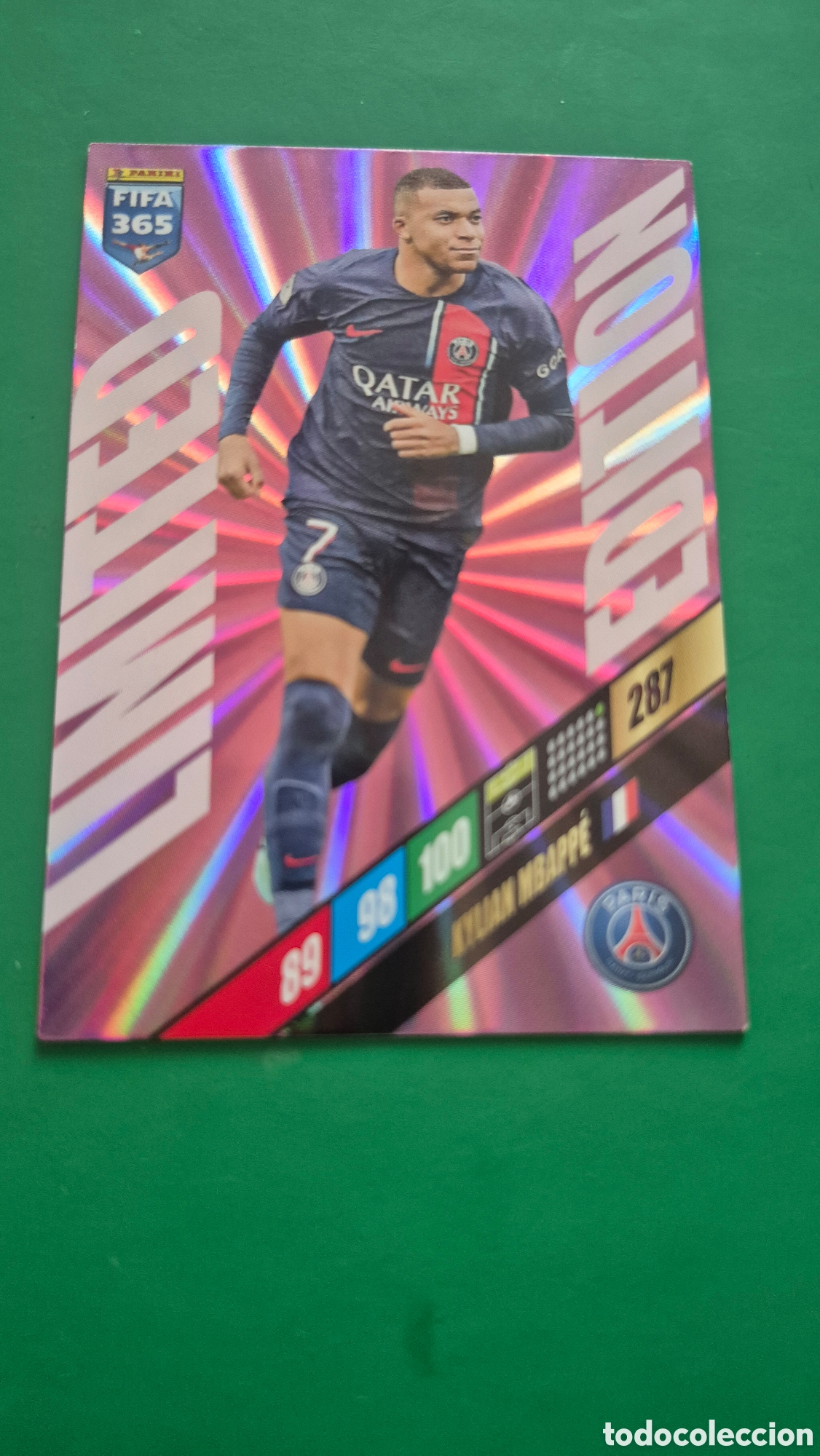 Fu&szlig;ball-Sticker: KYLIAN MBAPPE PARIS SAINT GERMAIN LIMITED EDITION FIFA ADRENALYN XL 365 PANINI 23 24 2023 2024