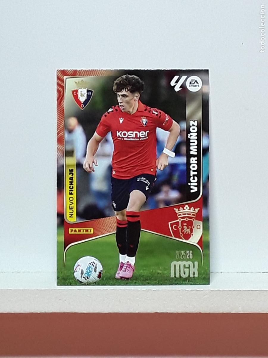 Figurine di Calcio: MEGACRACKS 2025 2026 MGK 25 26 ALBUM PANINI LIGA N 455 OSASUNA SEGUNDA VICTOR MU&Ntilde;OZ