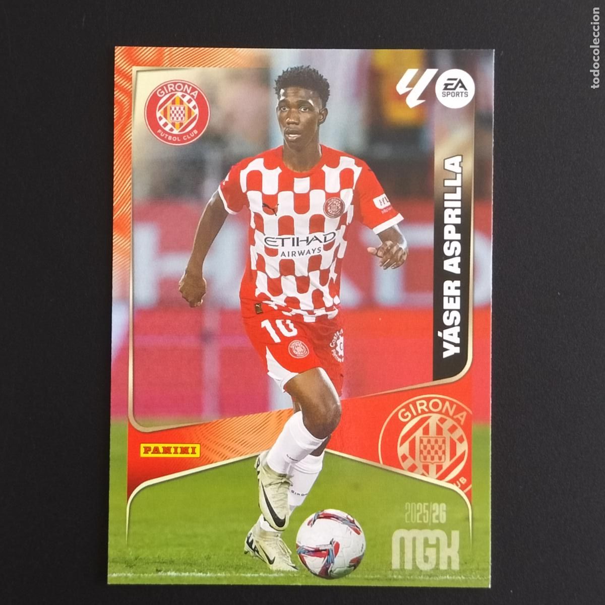 Cromos de F&uacute;tbol: MGK 195 YASER ASPRILLA GIRONA CROMOS MEGACRACKS LIGA FUTBOL 2025 2026 25 26