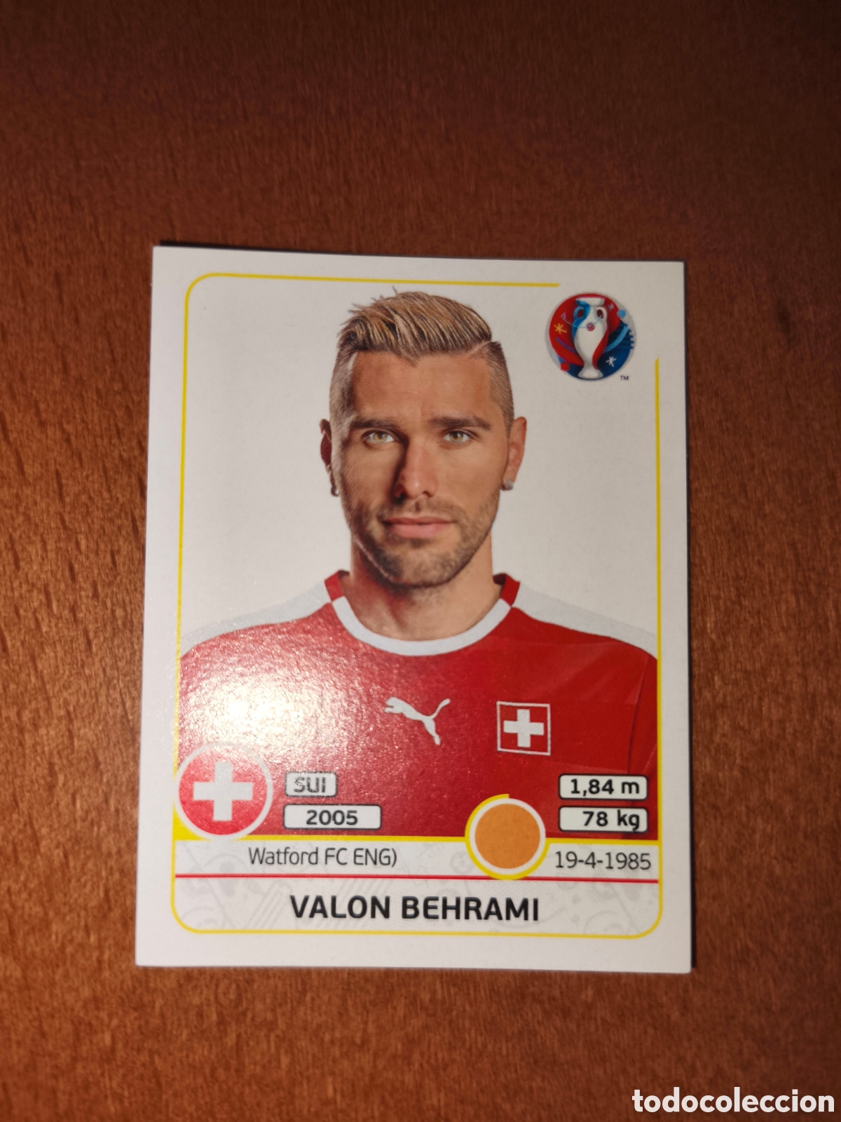 Cromos de F&uacute;tbol: Valon Behrami n&deg;110 UEFA Euro 2016 Suiza