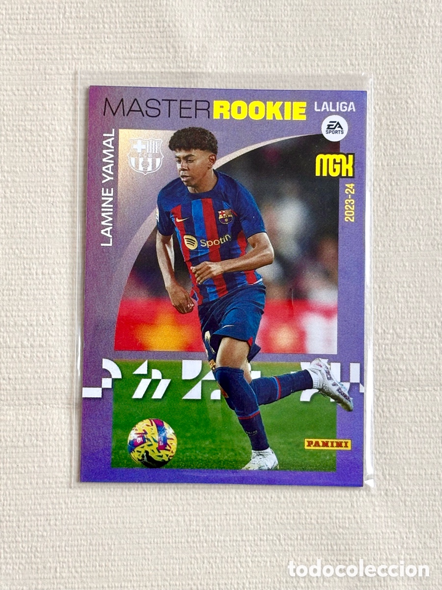Cromos de F&uacute;tbol: 423 LAMINE YAMAL BARCELONA MASTER ROOKIE PANINI LIGA MEGACRACKS 2023 2024 23 24