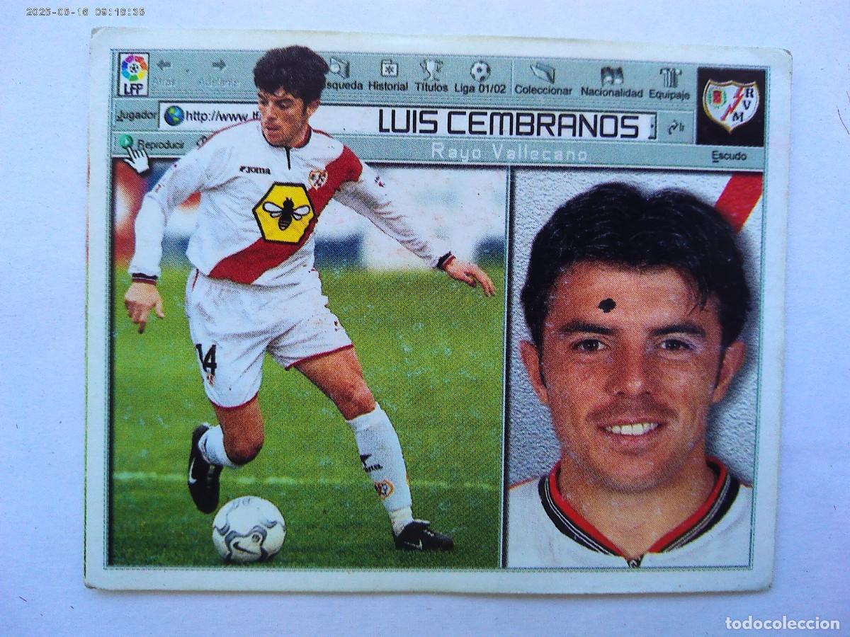 Fu&szlig;ball-Sticker: CROMO DE FUTBOL , LIGA 2001 - 02 : LUIS CEMBRANOS , RAYO VALLECANO . EDICIONES ESTE