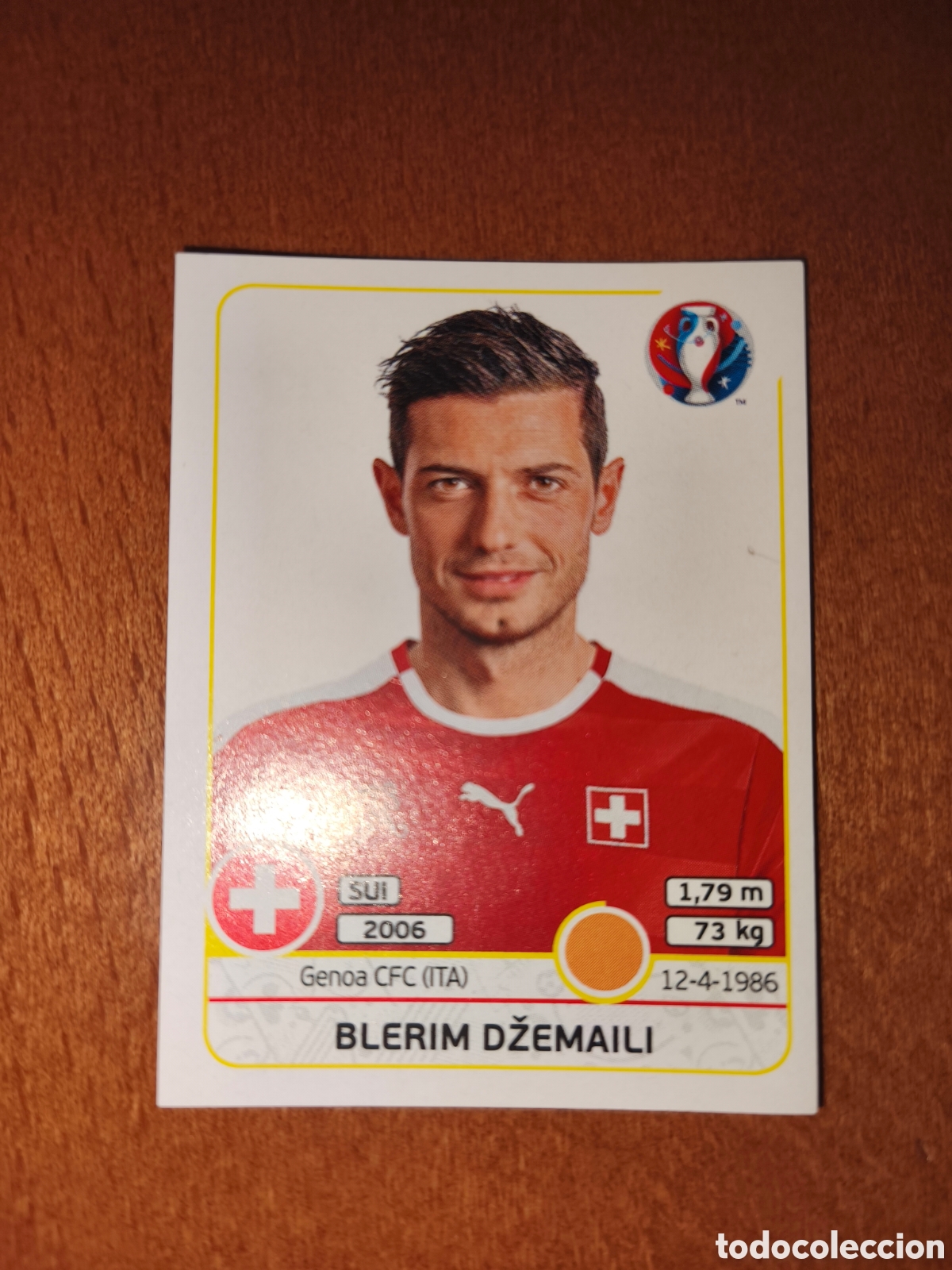Cromos de F&uacute;tbol: Blerim Dzemaili n&deg;113 UEFA Euro 2016 Suiza