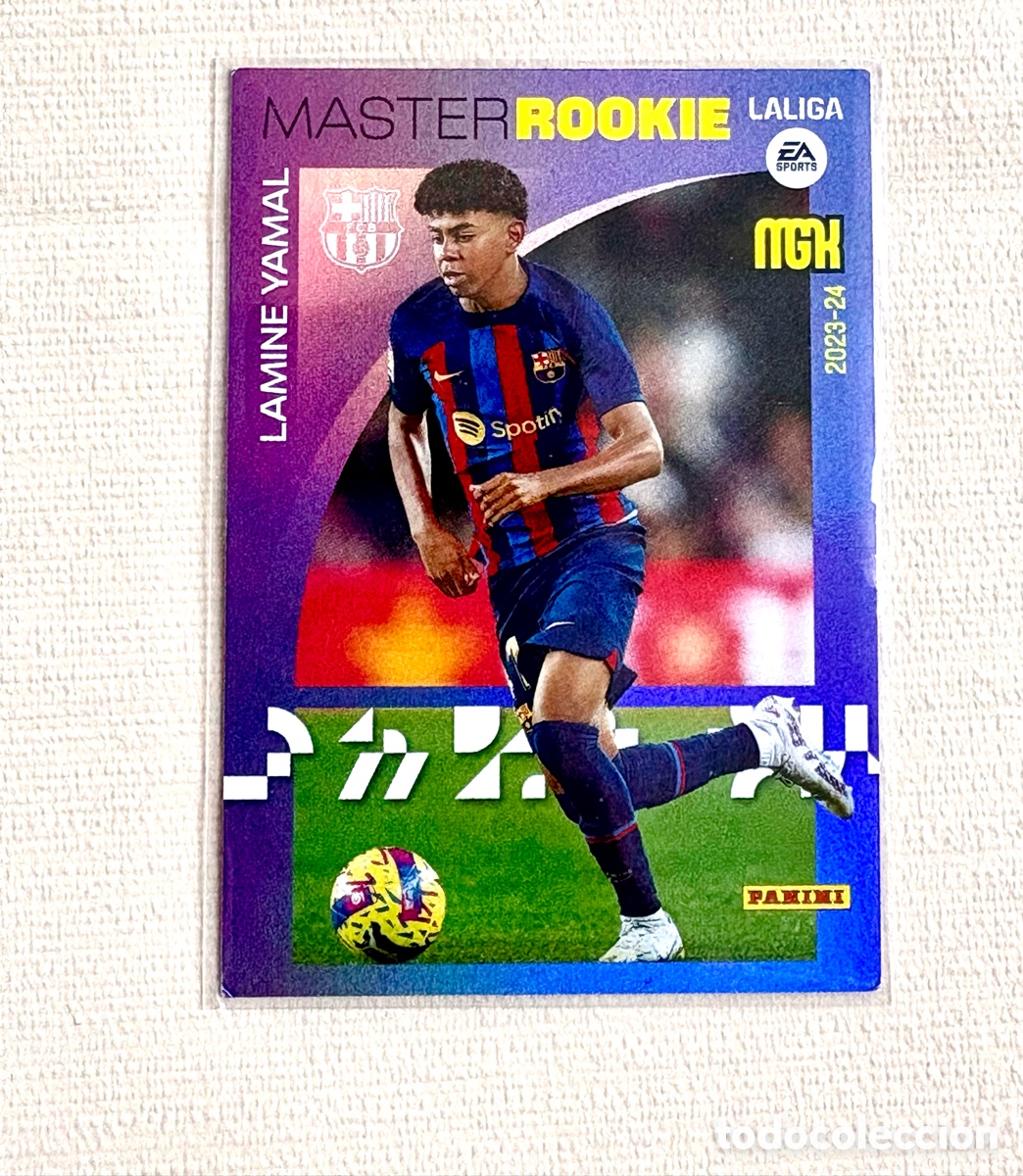 Cromos de F&uacute;tbol: 423 LAMINE YAMAL BARCELONA MASTER ROOKIE PANINI LIGA MEGACRACKS 2023 2024 23 24