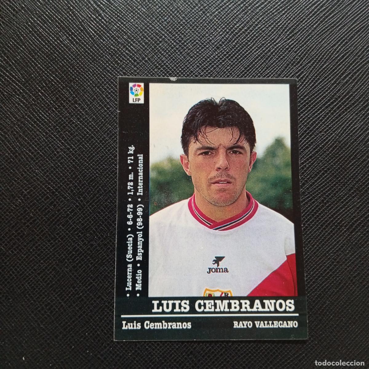 Cromos de F&uacute;tbol: 147 LUIS CEMBRANO RAYO VALLECANO PANINI 2000 2001 CROMO FUTBOL 00 01 LIGA - SIN PEGAR - A165 PG271