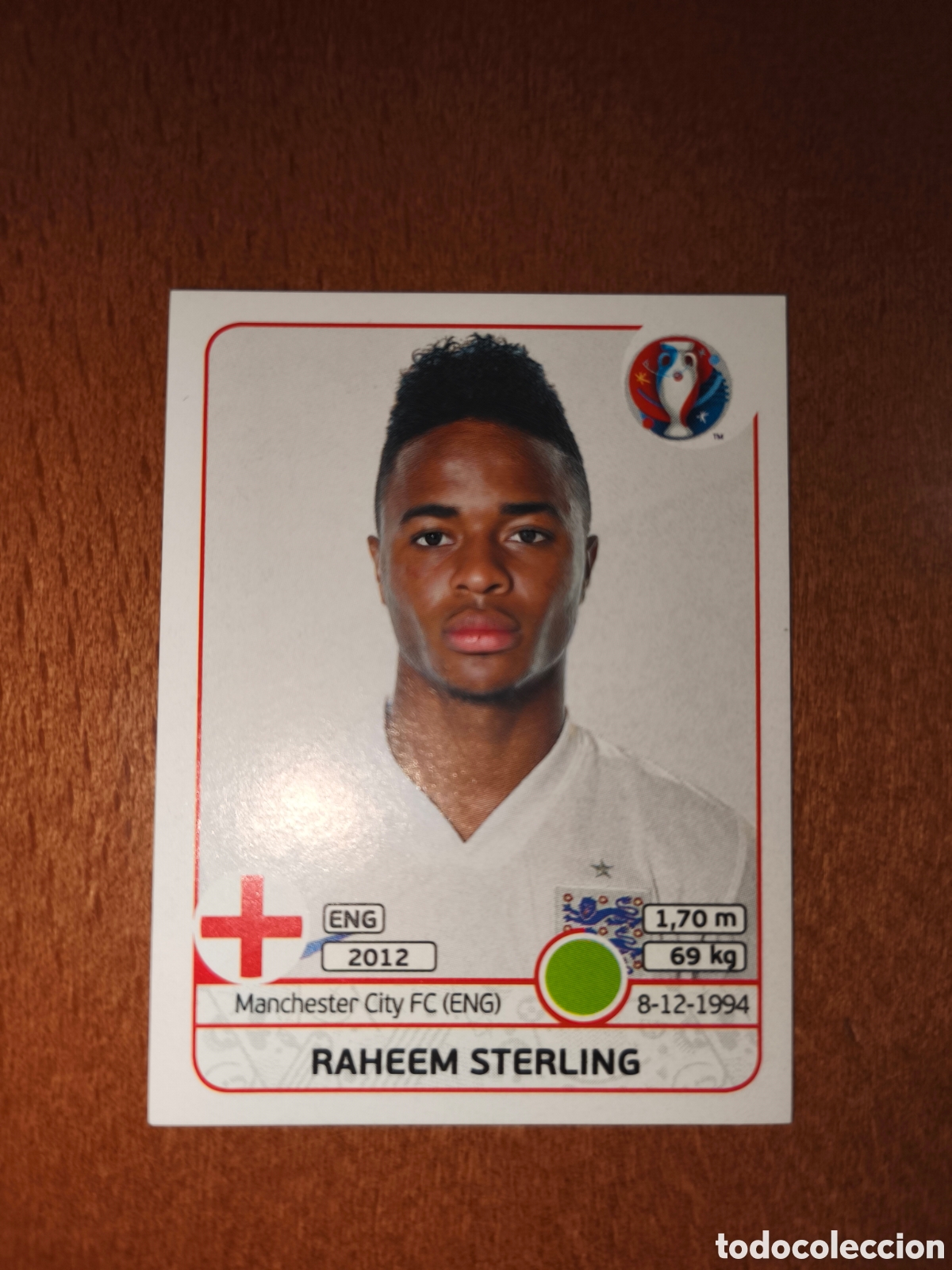 Cromos de F&uacute;tbol: Raheem Sterling n&deg;144 UEFA Euro 2016 Inglaterra
