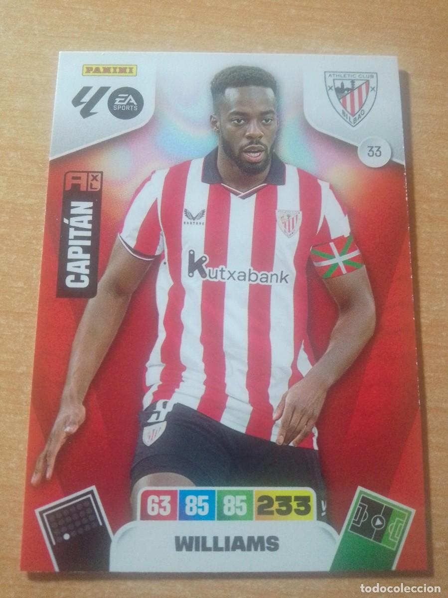 Cromos de F&uacute;tbol: 33 WILLIAMS DEL ATHLETIC DE BILBAO 25 26 ADRENALYN XL 2025 2026