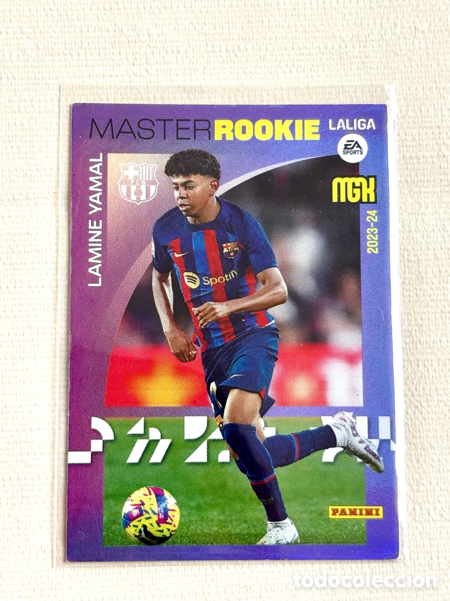 Cromos de F&uacute;tbol: 423 LAMINE YAMAL BARCELONA MASTER ROOKIE PANINI LIGA MEGACRACKS 2023 2024 23 24