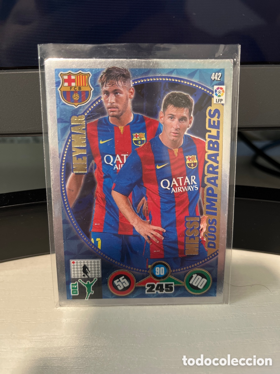 Cromos de F&uacute;tbol: D&uacute;o Imparable Neymar y Messi Adrenalyn 2014/15