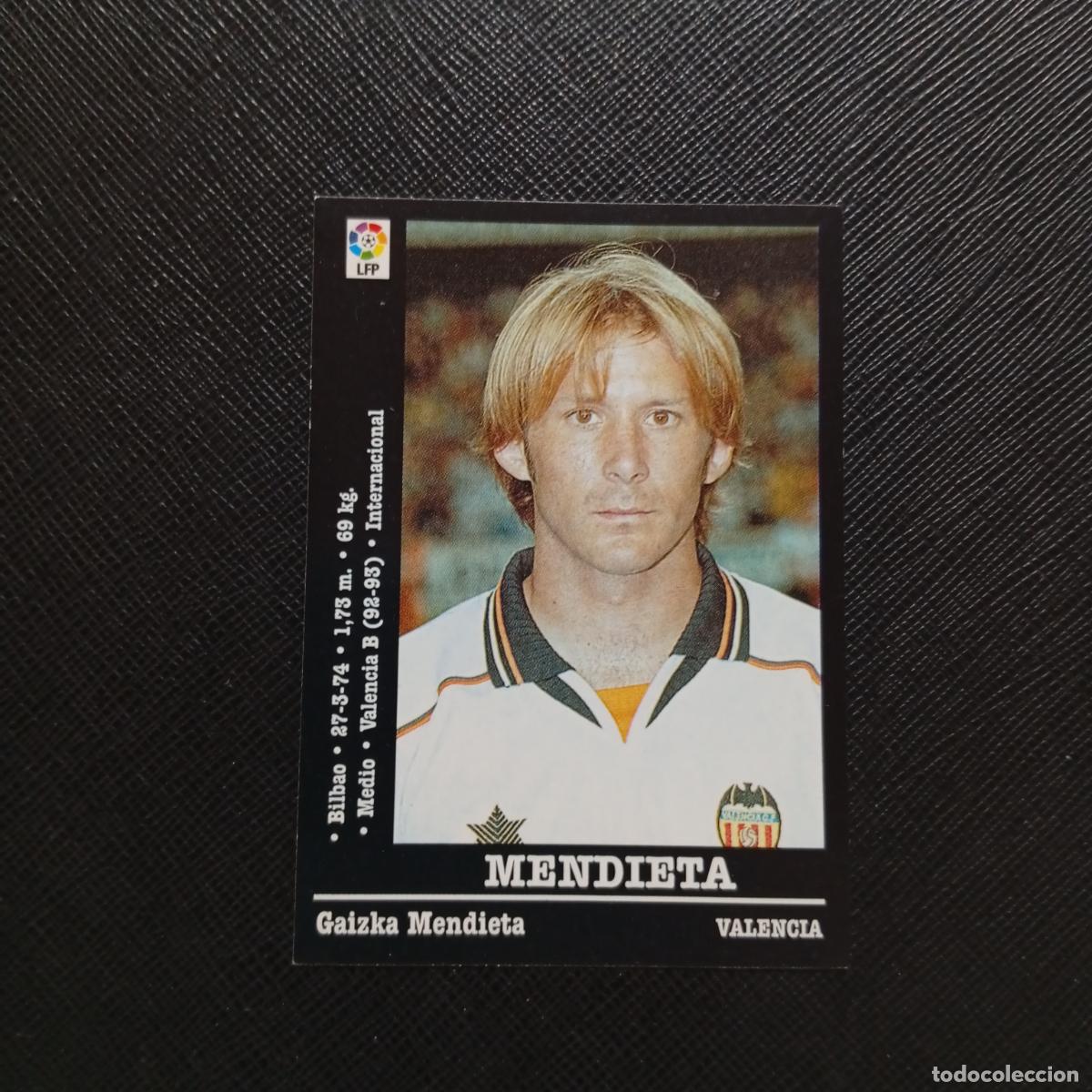 Cromos de F&uacute;tbol: 42 MENDIETA VALENCIA PANINI 2000 2001 CROMO FUTBOL 00 01 LIGA - SIN PEGAR - A165 PG307 B