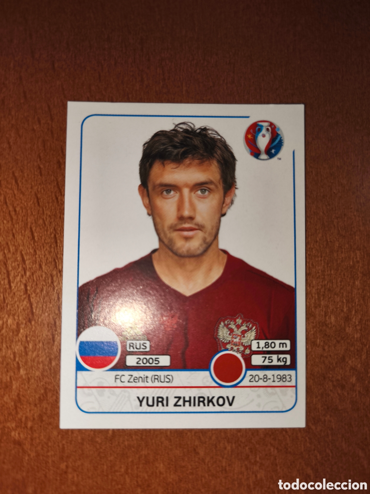 Figurine di Calcio: Yuri Zhirkov n&deg;169 UEFA Euro 2016 Russia