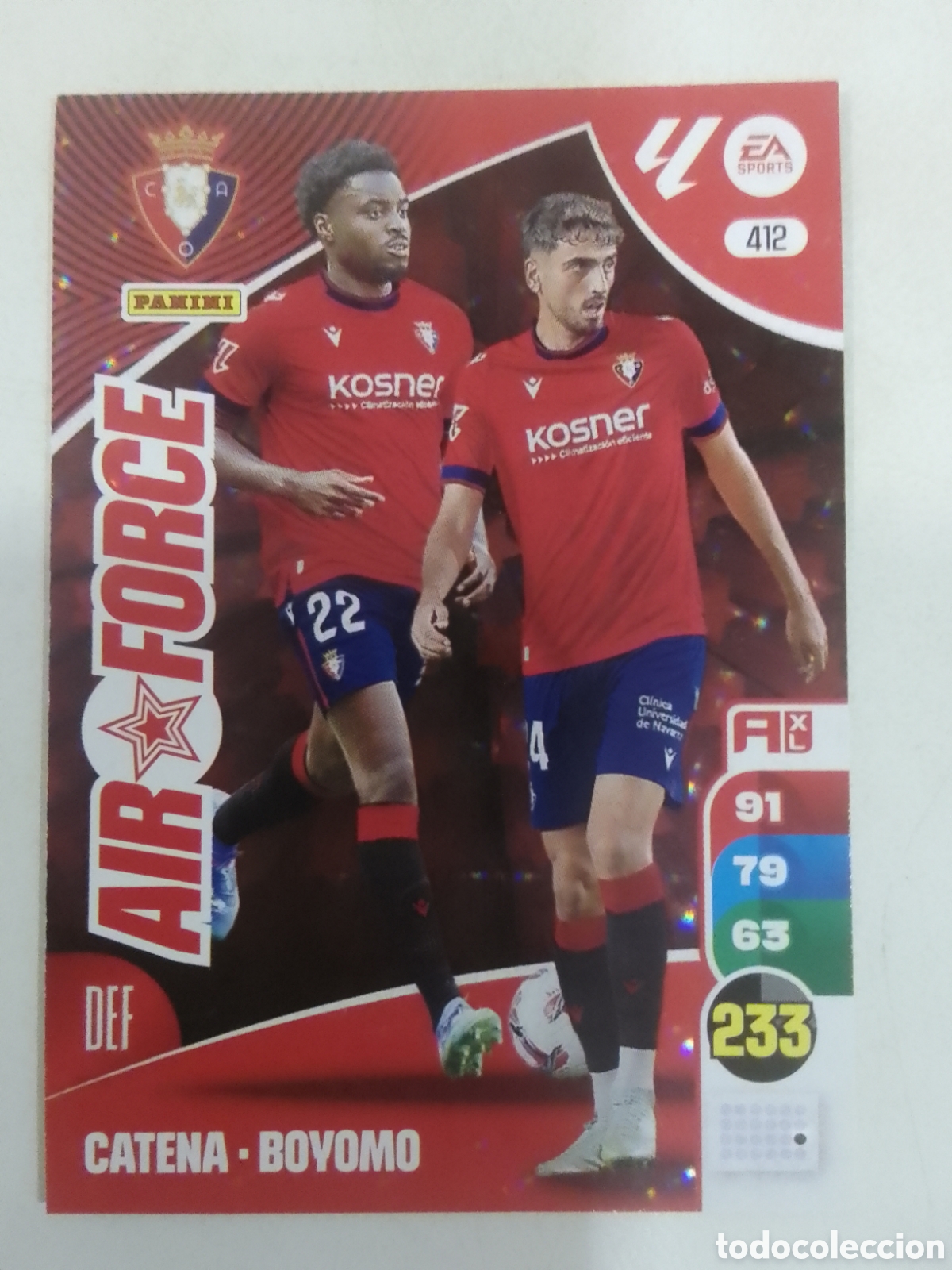 Figurine di Calcio: Adrenalyn XL 2024-25 n&deg; 412 Catena &bull; Boyomo - Osasuna. AIR FORCE.