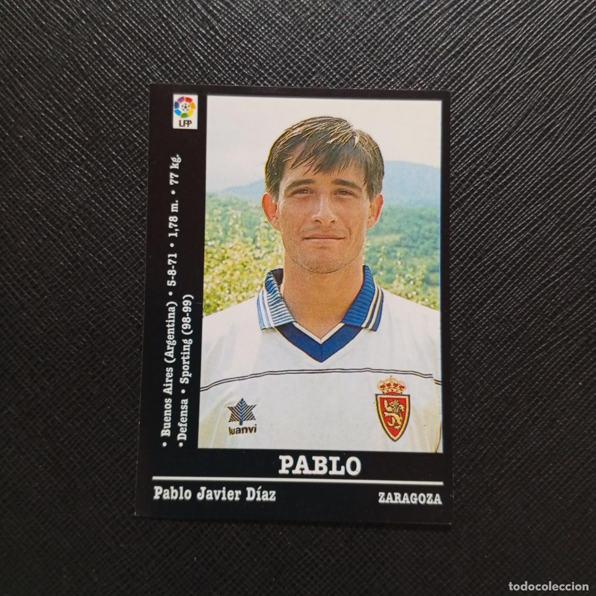 Cromos de F&uacute;tbol: 54 PABLO ZARAGOZA PANINI 2000 2001 CROMO FUTBOL 00 01 LIGA - SIN PEGAR - A165 PG316