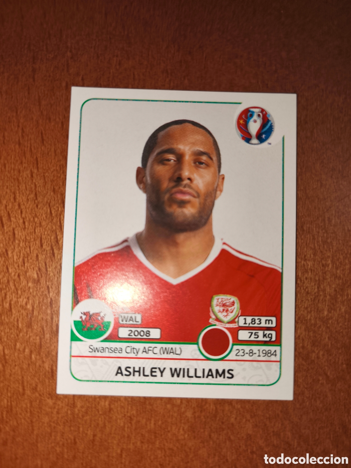 Figurine di Calcio: Ashley Williams n&deg;182 UEFA Euro 2016 Gales