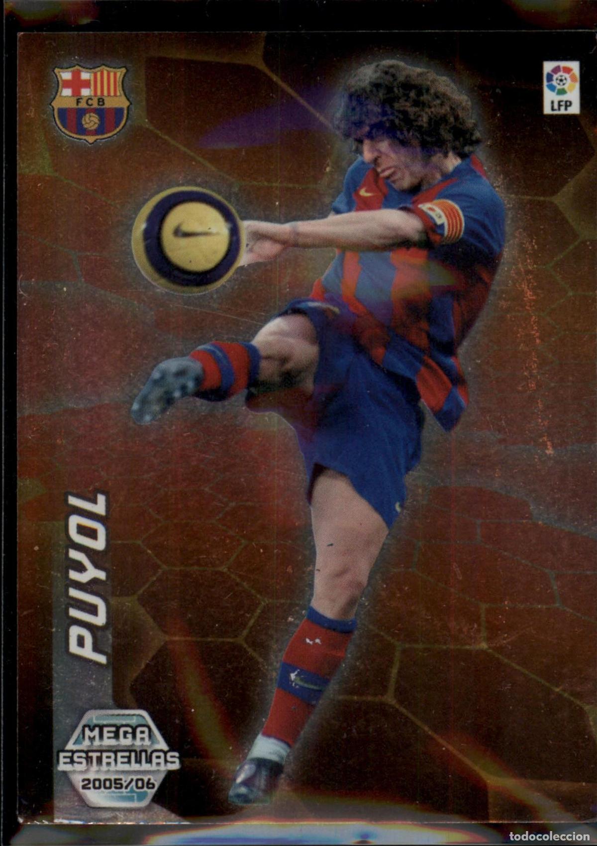 Figurine di Calcio: Puyol Mega Estrellas N&ordm; 366 Bar&ccedil;a (Barcelona) Megacracks Liga BBVA 2005 2006 Panini 05 06