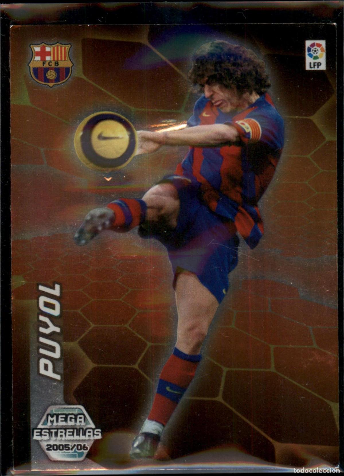 Figurine di Calcio: Puyol Mega Estrellas N&ordm; 366 Bar&ccedil;a (Barcelona) Megacracks Liga BBVA 2005 2006 Panini 05 06