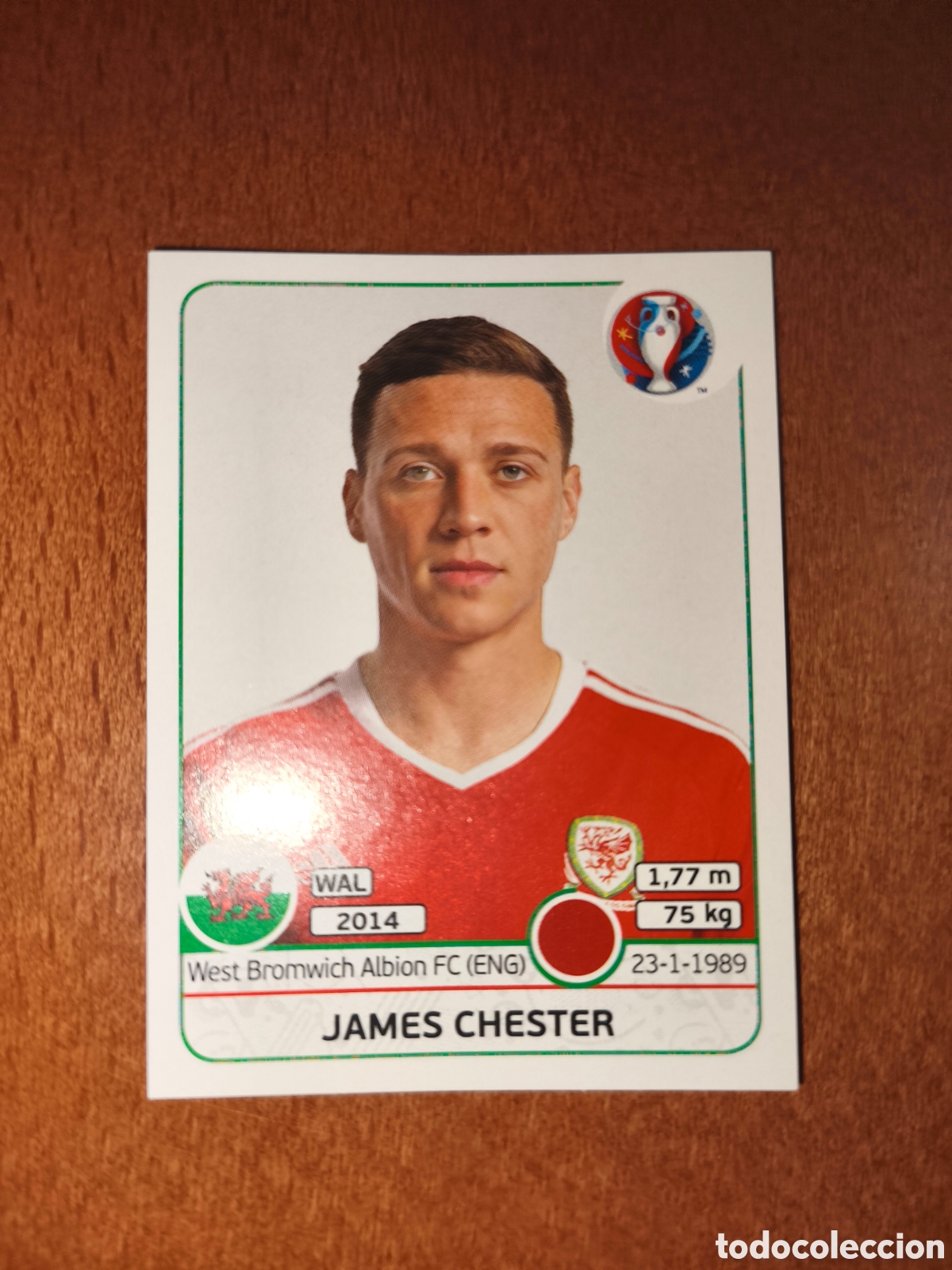 Figurine di Calcio: James Chester n&deg;183 UEFA Euro 2016 Gales