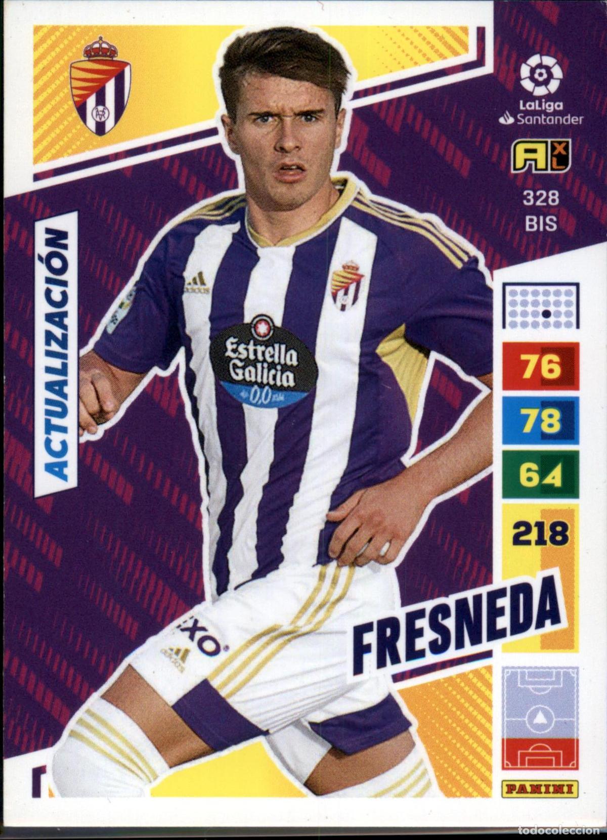 Cromos de F&uacute;tbol: Fresneda Actualizaci&oacute;n N&ordm; 328 Bis Real Valladolid Liga Santander Adrenalyn XL 2022 2023 Panini 22 23