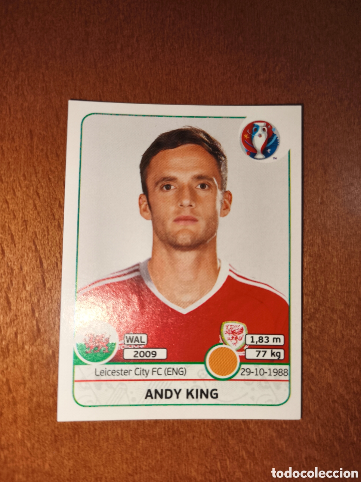 Cartes &agrave; collectionner de Football: Andy King n&deg;191 UEFA Euro 2016 Gales