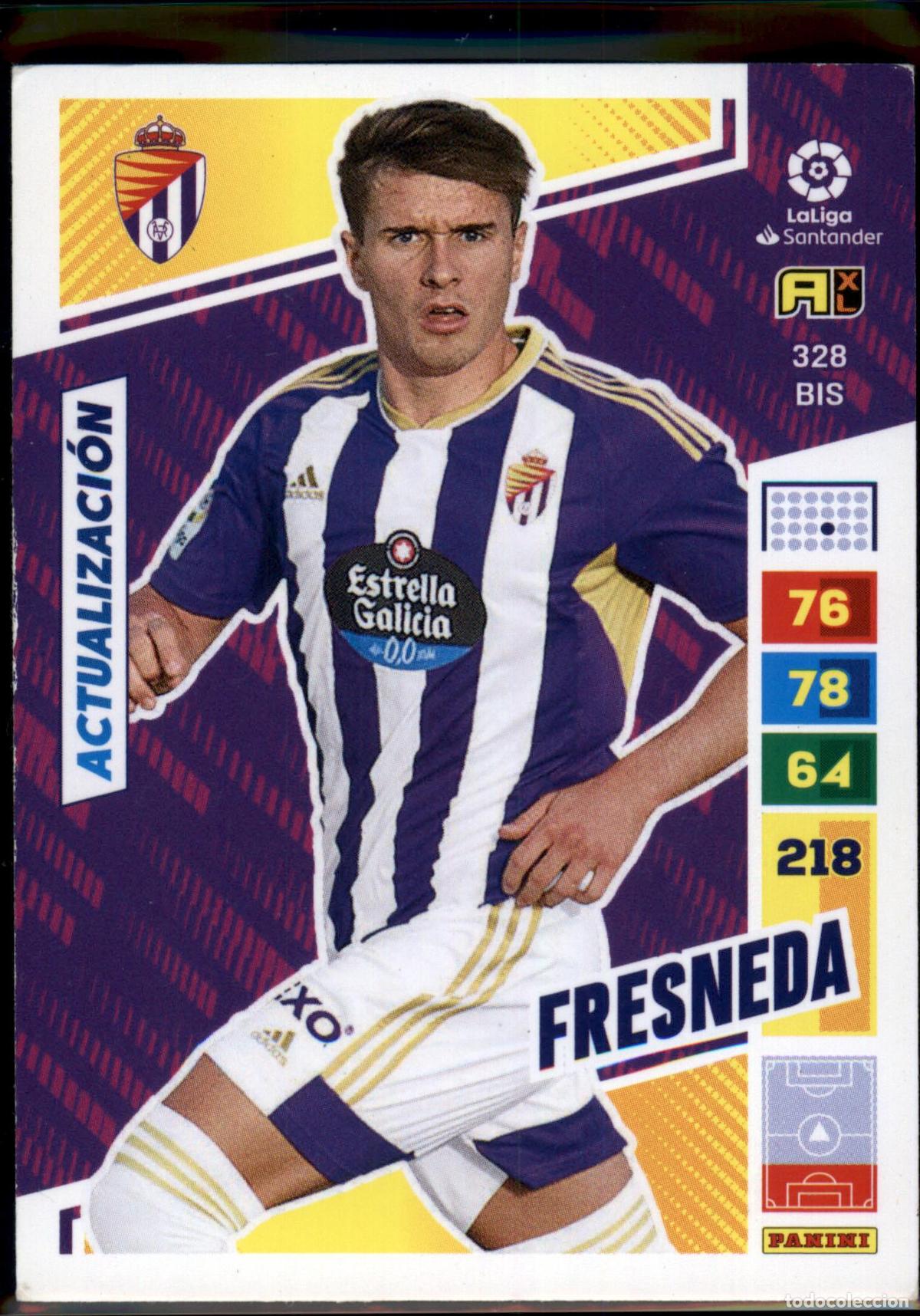 Cartes &agrave; collectionner de Football: Fresneda Actualizaci&oacute;n N&ordm; 328 Bis Real Valladolid Liga Santander Adrenalyn XL 2022 2023 Panini 22 23