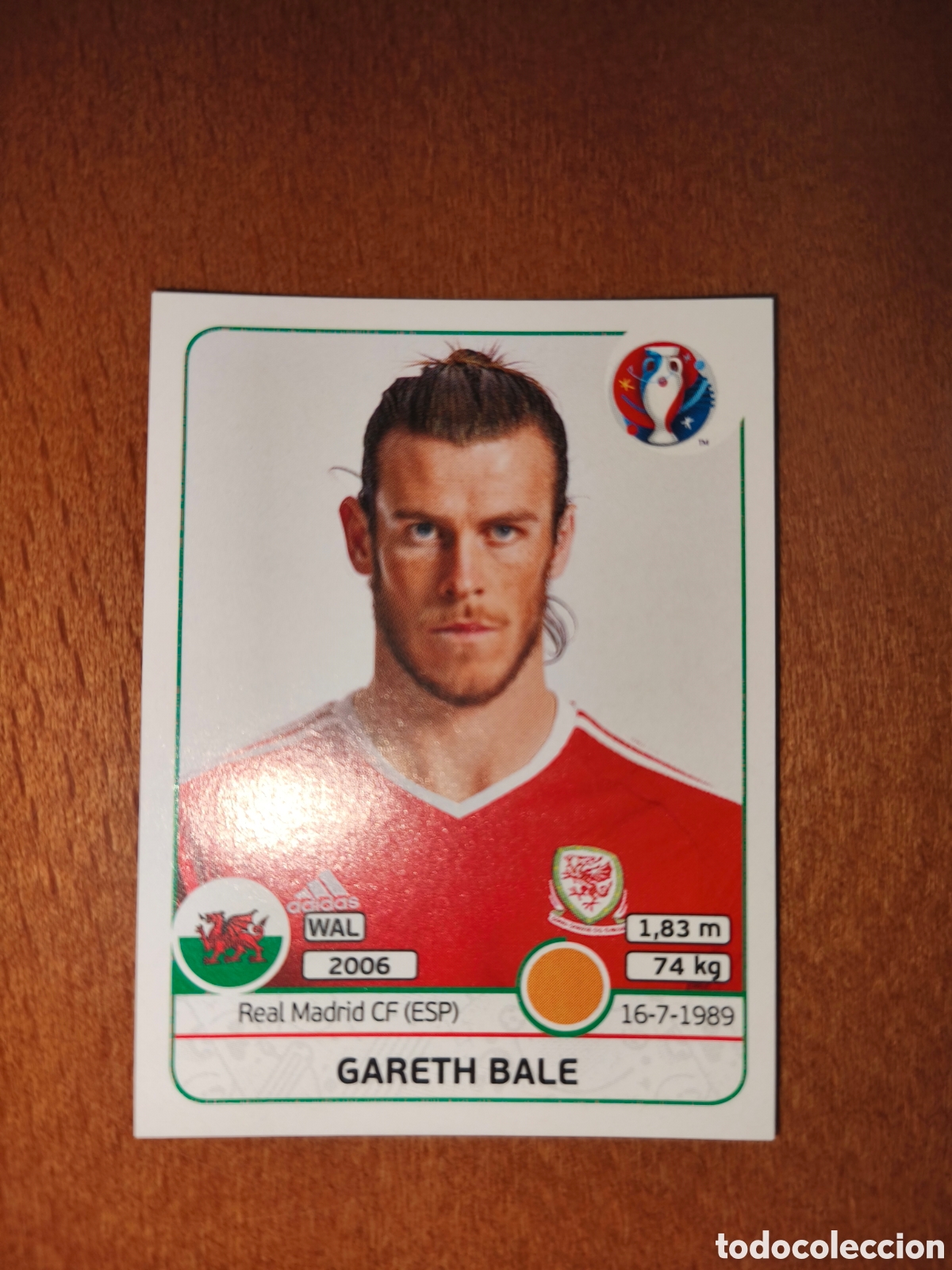 Cromos de F&uacute;tbol: Gareth Bale n&deg;195 UEFA Euro 2016 Gales