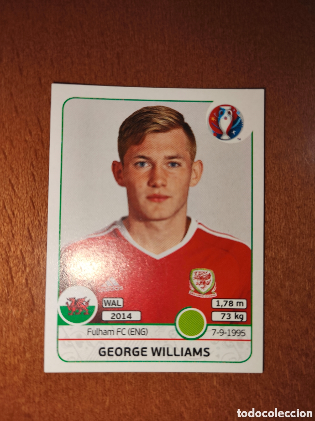 Figurine di Calcio: George Williams n&deg;196 UEFA Euro 2016 Gales