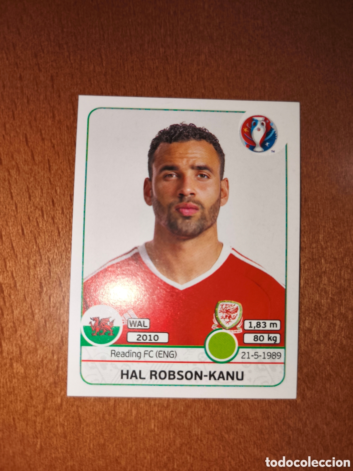 Football Stickers: Hal Robson-Kanu n&deg;200 UEFA Euro 2016 Gales