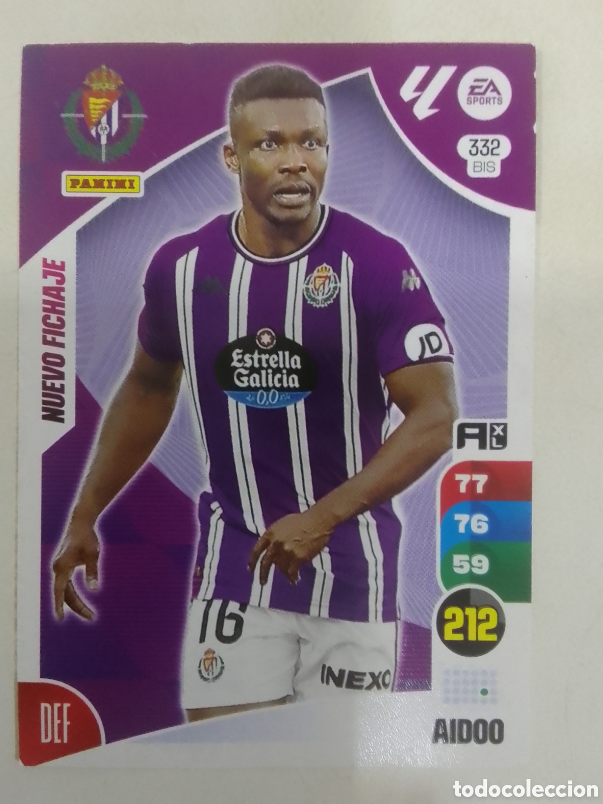 Figurine di Calcio: Adrenalyn XL 2024-25 n&deg; 332 BIS Aidoo &bull; Valladolid. NUEVO FICHAJE.